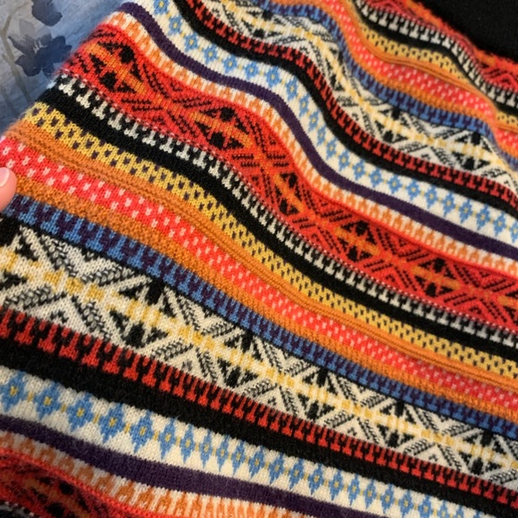 AQUA Fair Isle Cashmere Skirt XS - Picture 3 of 4